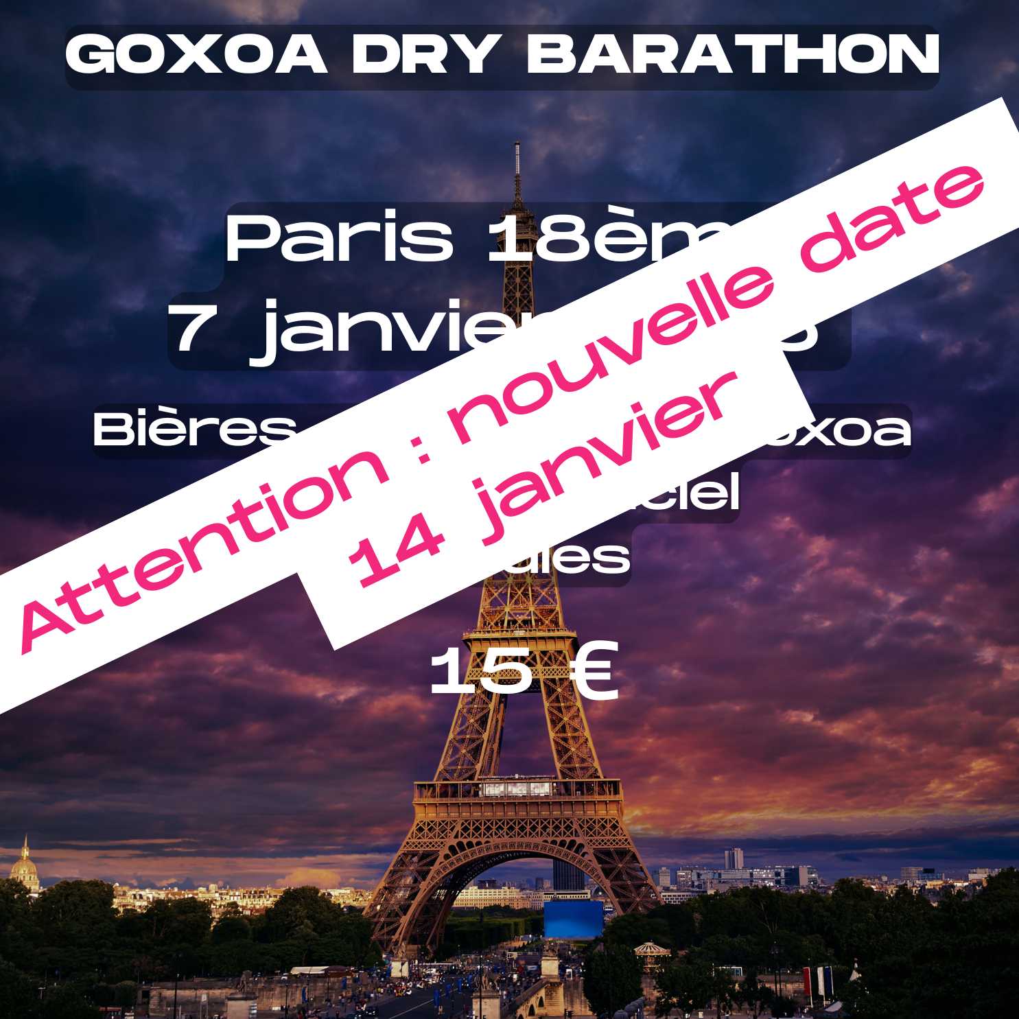 Paris Dry Barathon 14 Janvier